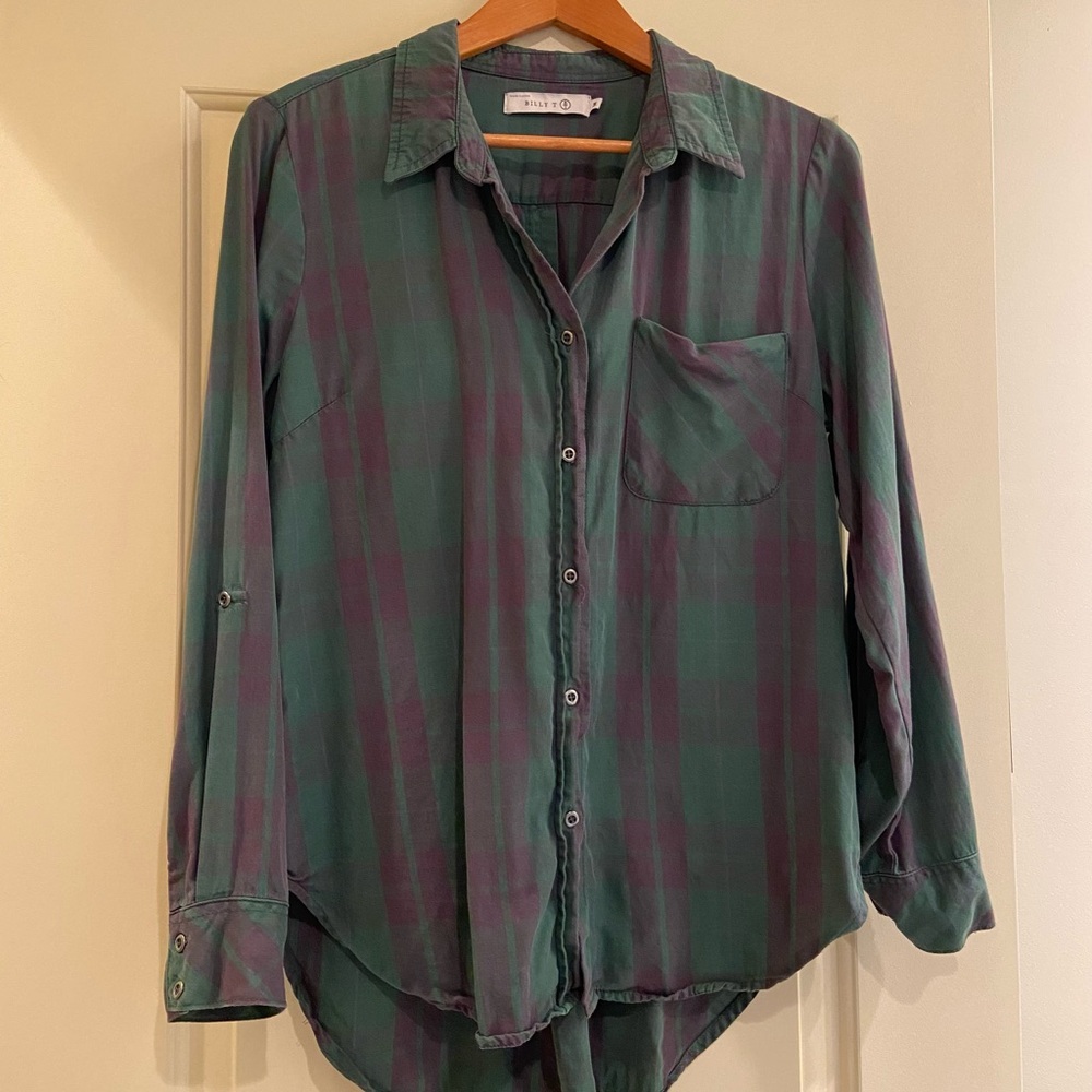 Billy T Plaid Button Down - image 1